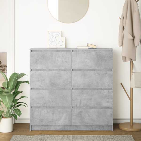 Puhvetkapp, betoonhall, 100 × 35 × 99 cm, tehispuit