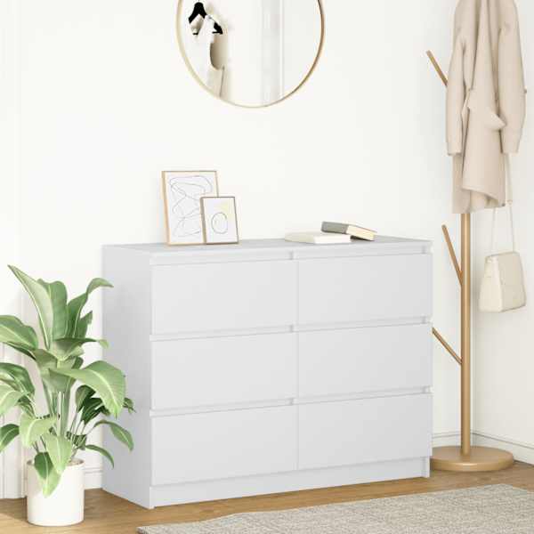 Puhvetkapp, valge, 100 × 35 × 76 cm, tehispuit