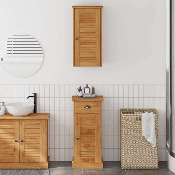 Vannitoa kapp VIGO 2 tk Pruun ja meepruun 37 × 34 × 80 cm