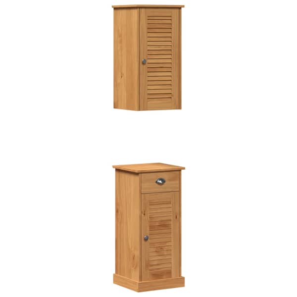 Vannitoa kapp VIGO 2 tk Pruun ja meepruun 37 × 34 × 80 cm