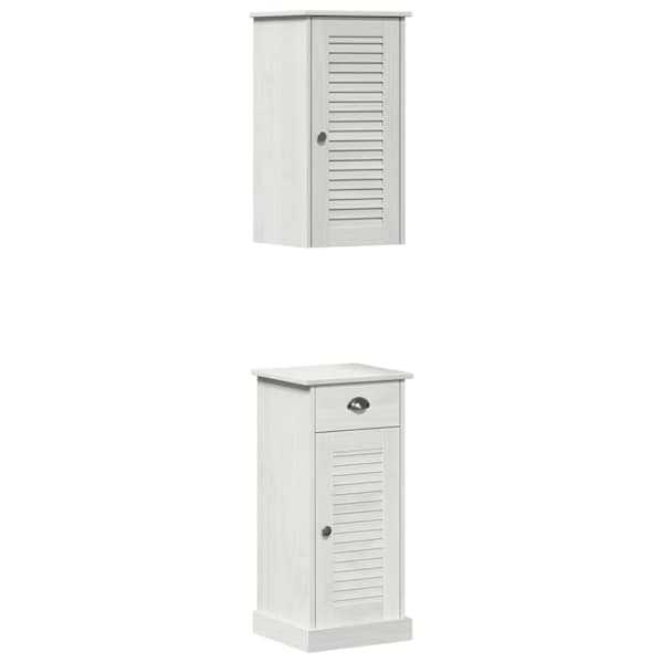 Vannitoa kapp VIGO 2 tk Valge ja antiikvalge 37 × 34 × 80 cm