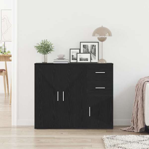 Puhvetkapp, must tamm, 91 × 29,5 × 75 cm, töödeldud puit
