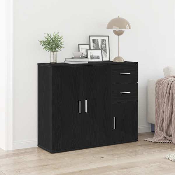 Puhvetkapp, must tamm, 91 × 29,5 × 75 cm, töödeldud puit