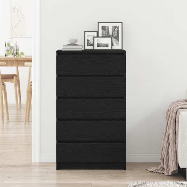 Sahtlitega kapp, must tamm, 60 × 36 × 103 cm, töödeldud puit