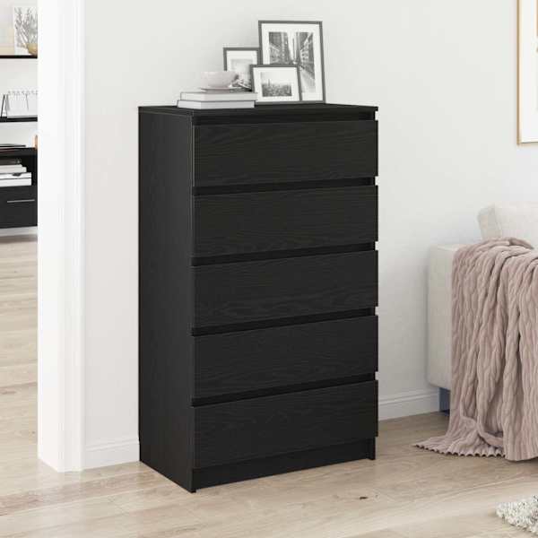 Sahtlitega kapp, must tamm, 60 × 36 × 103 cm, töödeldud puit