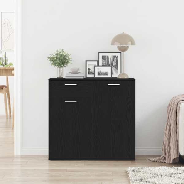 Puhvetkapp, must tamm, 80 × 36 × 75 cm, töödeldud puit