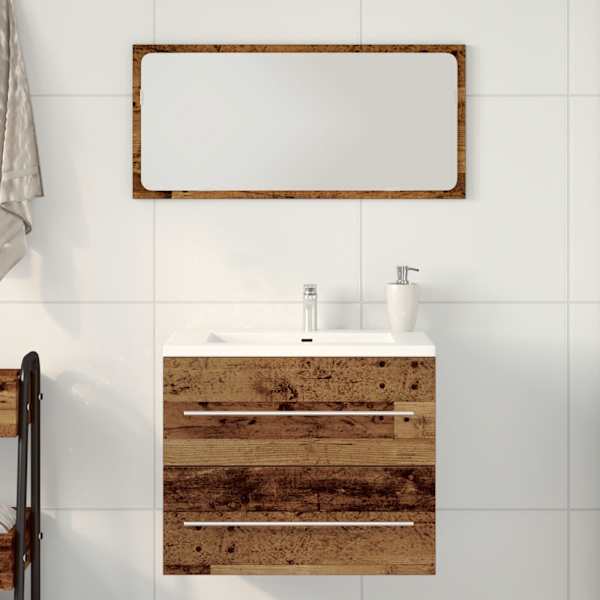 Vannitoa valamukapp, vana puit, 60 × 38,5 × 48 cm, tehispuit