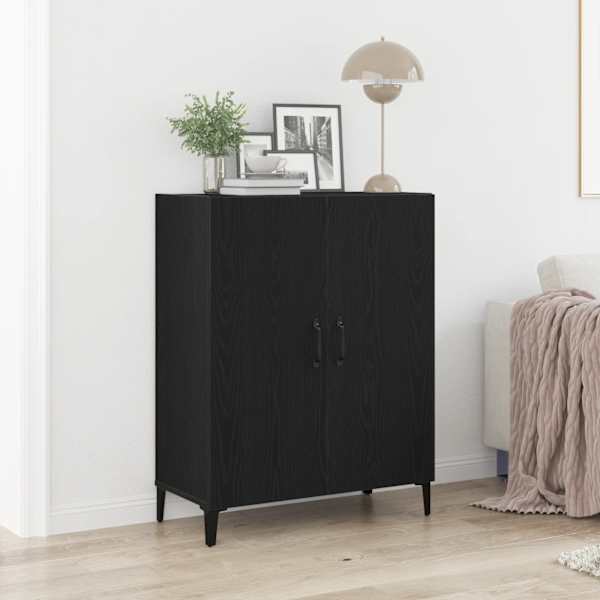 Puhvetkapp, must tamm, 69,5 × 34 × 90 cm, tehispuit