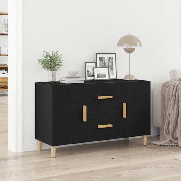 Puhvetkapp, must tamm, 100 × 36 × 60 cm, tehispuit