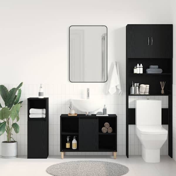 Valamukapp, must tamm, 80 × 33 × 60 cm, töödeldud puit