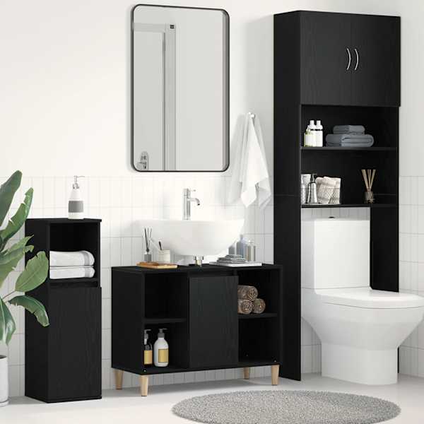 Valamukapp, must tamm, 80 × 33 × 60 cm, töödeldud puit