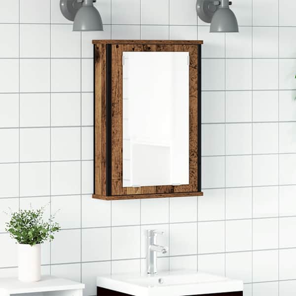 Vannitoa peegelkapp vana puit 42 × 12 × 60 cm tehispuit
