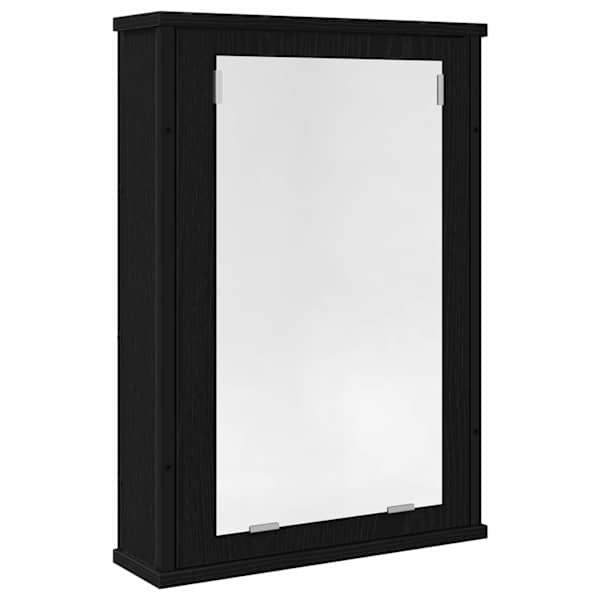Vannitoa peegelkapp, must tamm, 42 × 12 × 60 cm, tehispuit