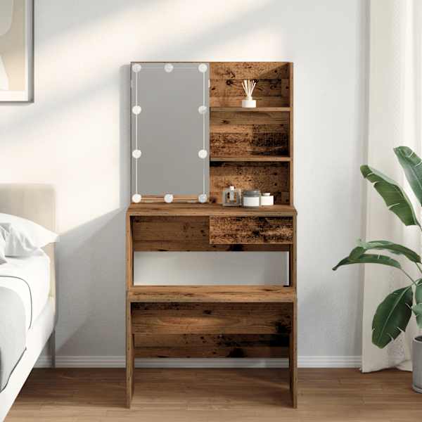 Tualettlaua komplekt LED vana puiduga