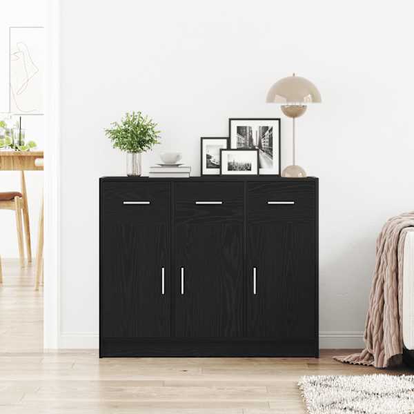 Puhvetkapp, must tamm, 91 × 28 × 75 cm, töödeldud puit