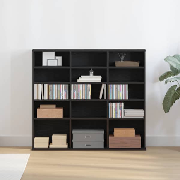 CD-kapp must tamm 100 × 23 × 89,5 cm töödeldud puit