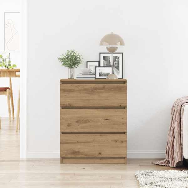 Kummut, käsitööna valminud tamm, 60 × 35 × 76 cm, töödeldud puit