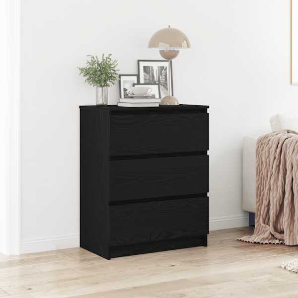 Puhvetkapp, must tamm, 60 × 35 × 76 cm, töödeldud puit