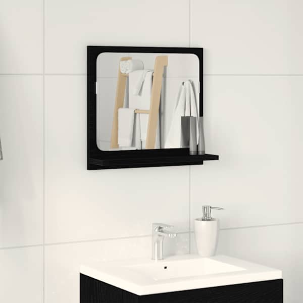 Vannitoapeegel must tamm 40 × 10,5 × 37 cm töödeldud puit