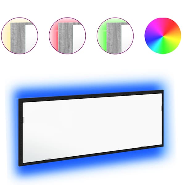 LED vannitoa peegel Must tamm 100 × 8,5 × 37 cm Klaas