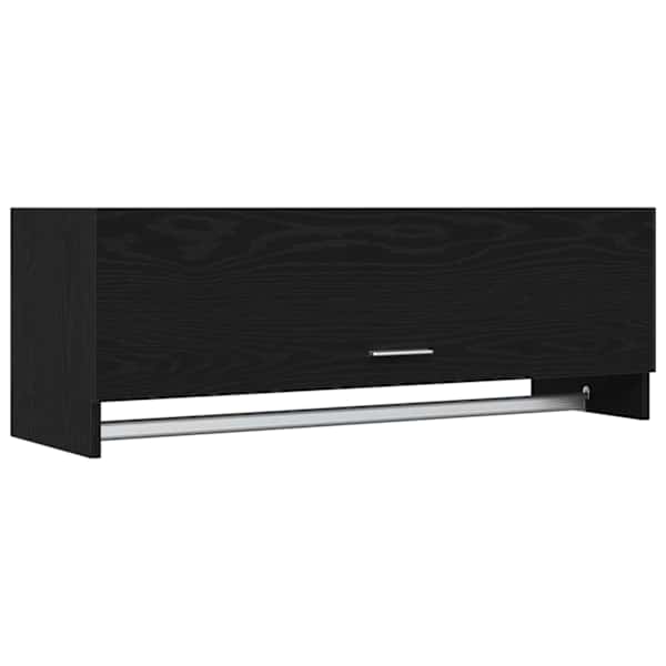 Garderoobikapp Must tamm 100 × 32,5 × 35 cm Tehispuit