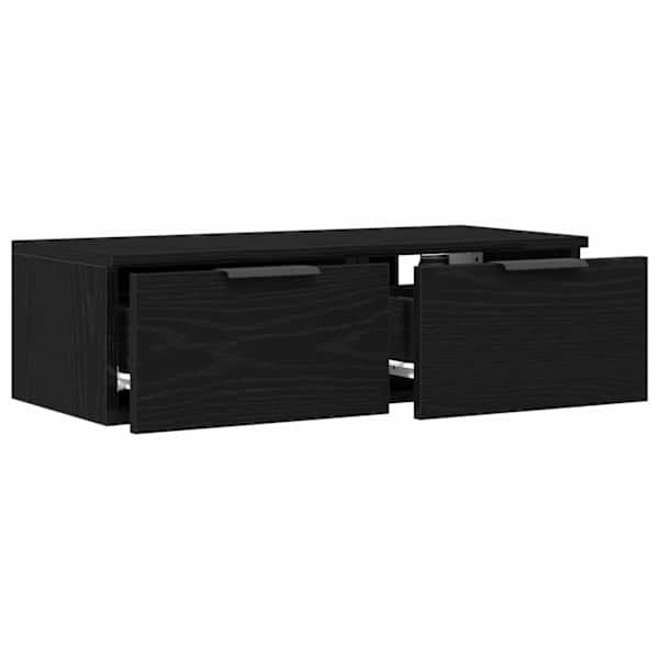 Seinekapp sahtliga Must tamm 68 × 30 × 20 cm Tehispuit