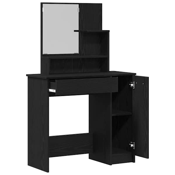 Riietumislaud Must tamm 86,5 × 35 × 136 cm Tehispuit