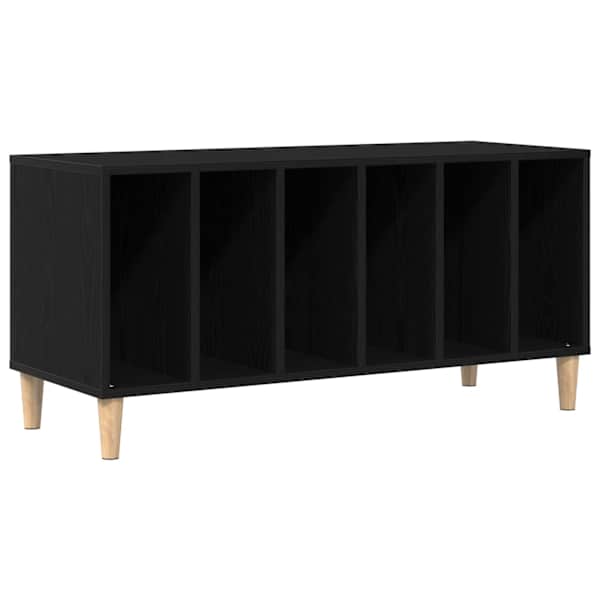 Plaadikapp riiuliga Must tamm 100 × 38 × 48 cm Tehispuit