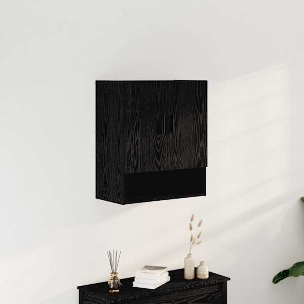Seinale kinnitatav kapp 60 × 31 × 70 cm Tehispuit Must tamm