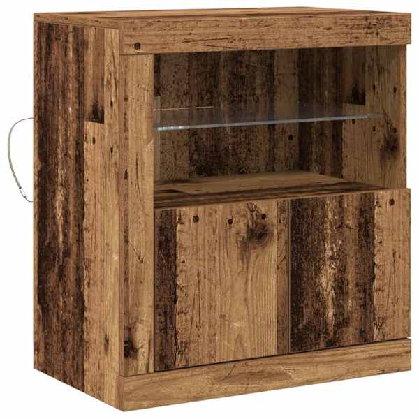 LED Kummuti Pruun 60,5 × 37 × 67 cm Tehispuit