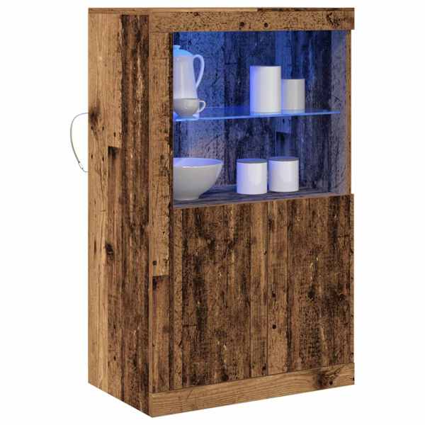LED Kummuti 60,5 × 37 × 100 cm Tehispuit Vana puit