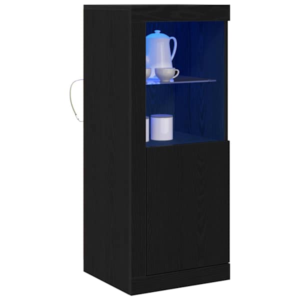 LED Kummuti Must 41 × 37 × 100 cm Tehispuit