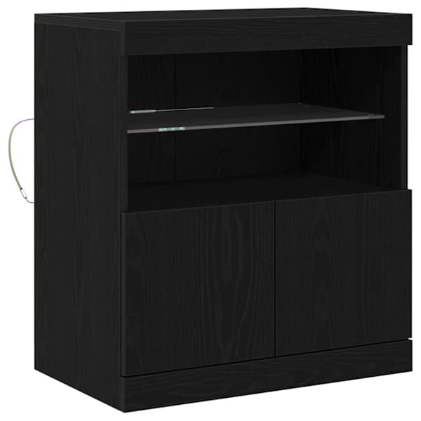 LED Kummuti Must 60,5 × 37 × 67 cm Tehispuit