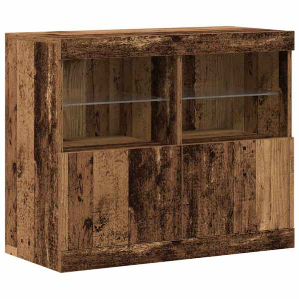 LED Kummuti Pruun 81 × 37 × 66,5 cm Tehispuit