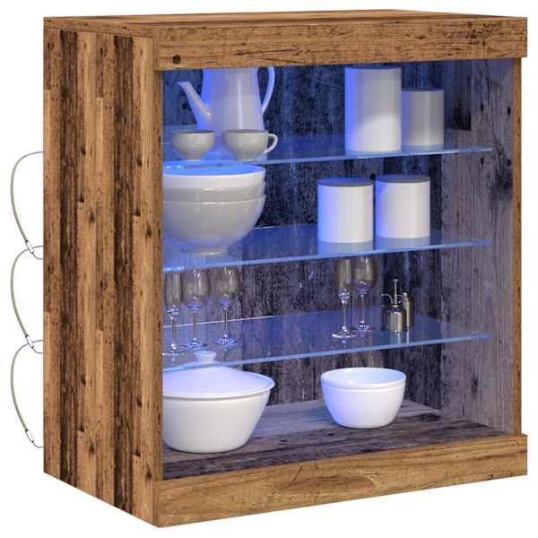 LED Kummuti Vana puit 60,5 × 37 × 67 cm Tehispuit