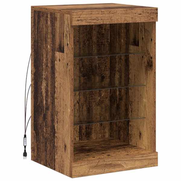 LED Kummuti Vana puit 41 × 37 × 67 cm Tehispuit