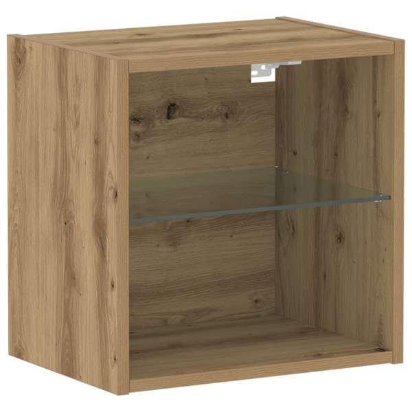 LED-valgustusega rippriiul Pruun 40 × 28,5 × 40 cm Tehispuit