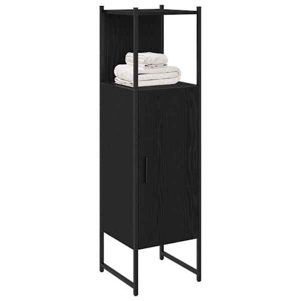Vannitoa mööbleset Must tamm 33 × 33 × 120,5 cm Tehispuit