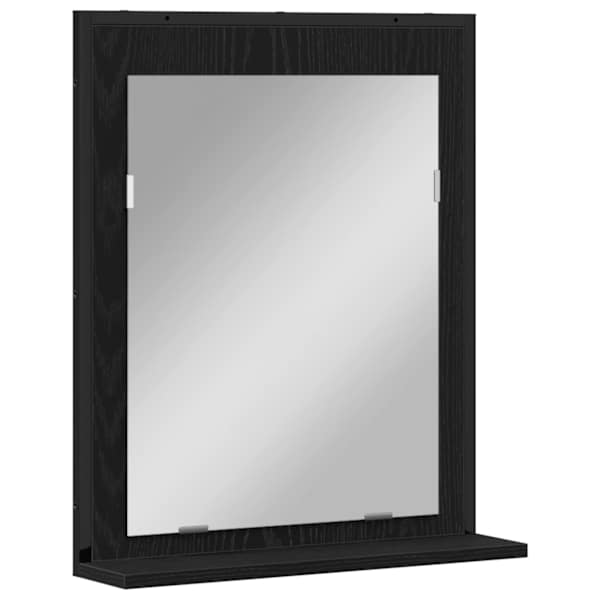 Peegel Must tamm 50 × 12 × 60 cm Klaas ja tehnoloogiline puit