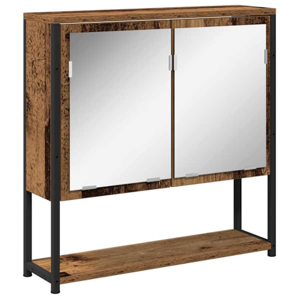 Peeglikapp Vana puit 60 × 16 × 60 cm Tehispuit