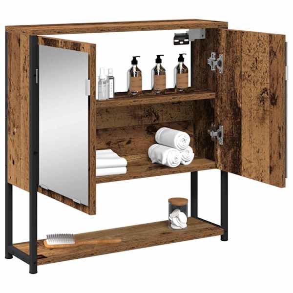 Peeglikapp Vana puit 60 × 16 × 60 cm Tehispuit