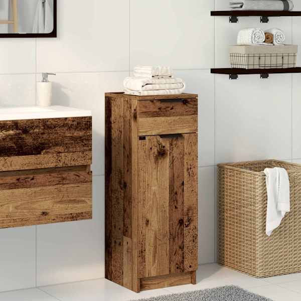 Vannitoa kapp sahtliga Vana puit 32 × 34 × 90 cm Tehispuit