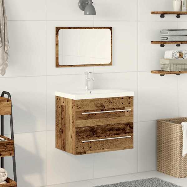 Vannitoa kraanikausi kapp 2 tk Vana puit 60 × 38,5 × 48 cm