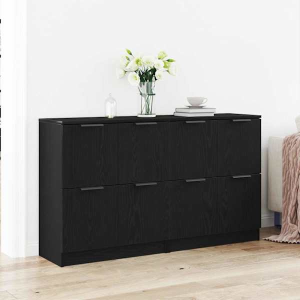 Kõide 2 tk Must tamm 60 × 30 × 70 cm Tehispuit