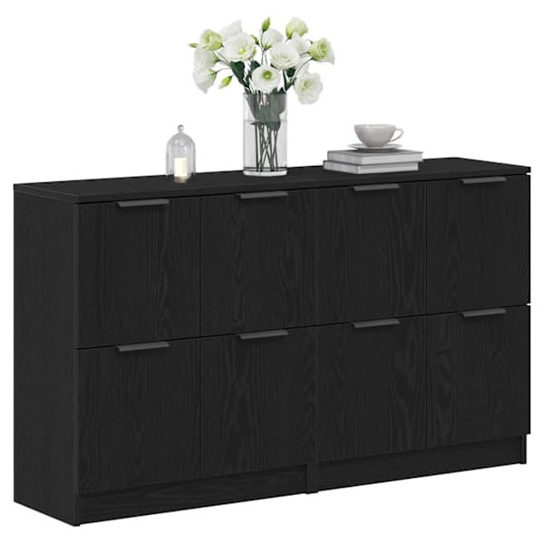 Kõide 2 tk Must tamm 60 × 30 × 70 cm Tehispuit