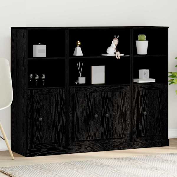 Kõrge hoiukapp Must tamm 132 × 35,5 × 103,5 cm Tehispuit