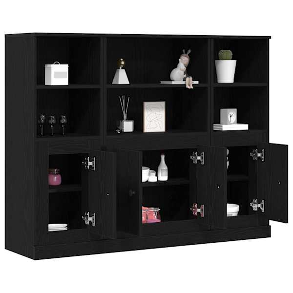 Kõrge hoiukapp Must tamm 132 × 35,5 × 103,5 cm Tehispuit