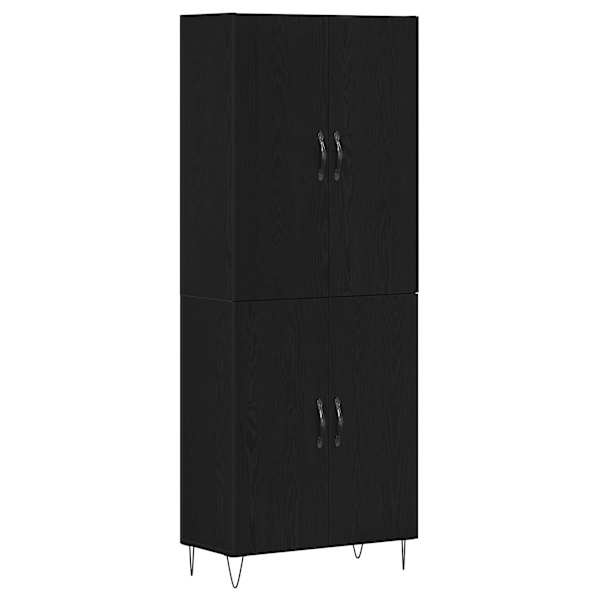 Kõrgushein 2 tk Must tamm 69,5 × 34 × 180 cm Tehispuit
