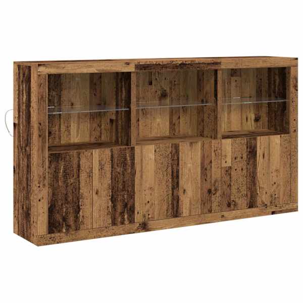 LED Kummuti Vana puit 181,5 × 37 × 100 cm Tehispuit