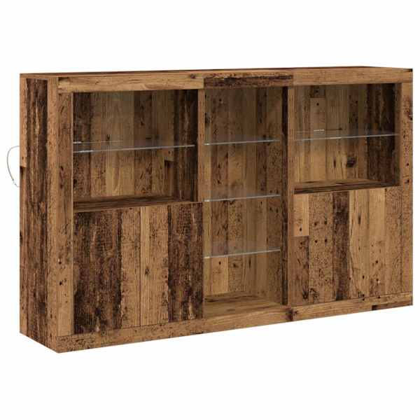 LED Kummuti Vana puit 162 × 37 × 100 cm Tehispuit